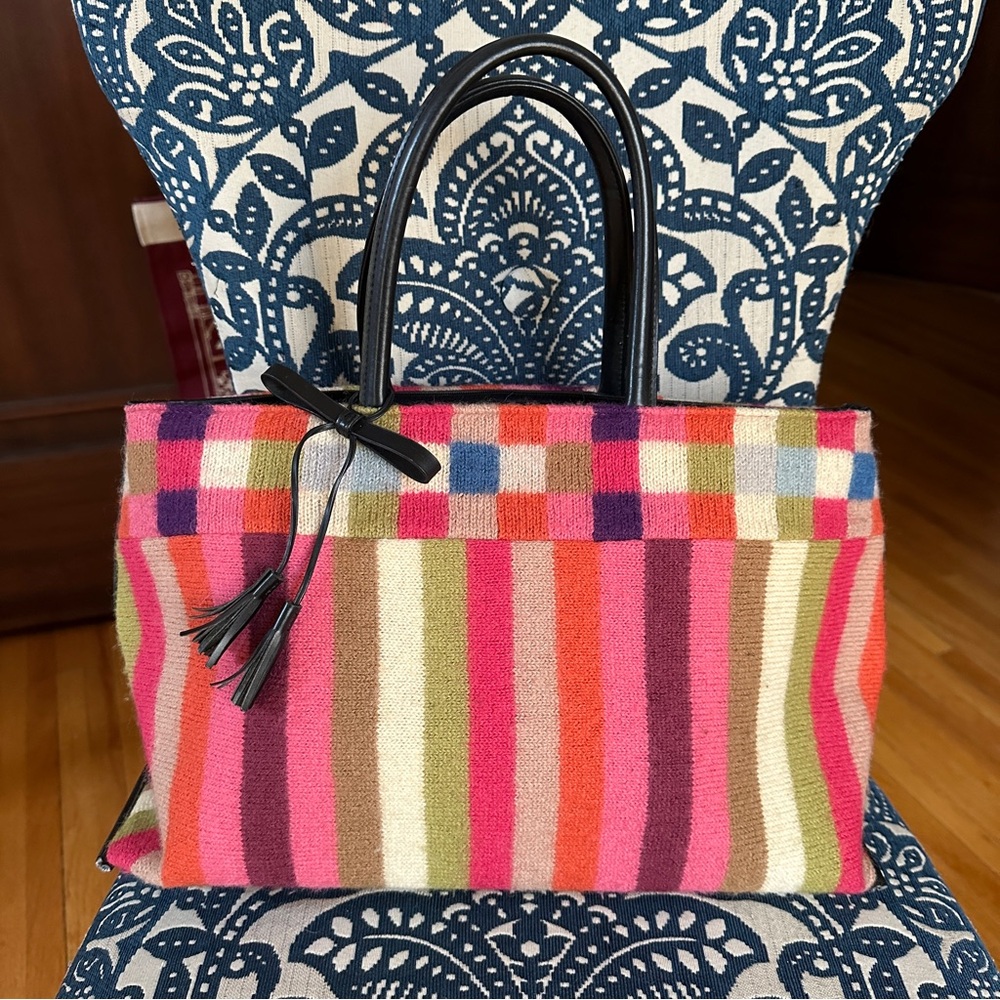 Multicolor Striped Tote Bag